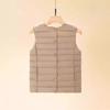 Down, design sense, vest light and thin down vest women's short round neck white duck down versatile vest large size thin