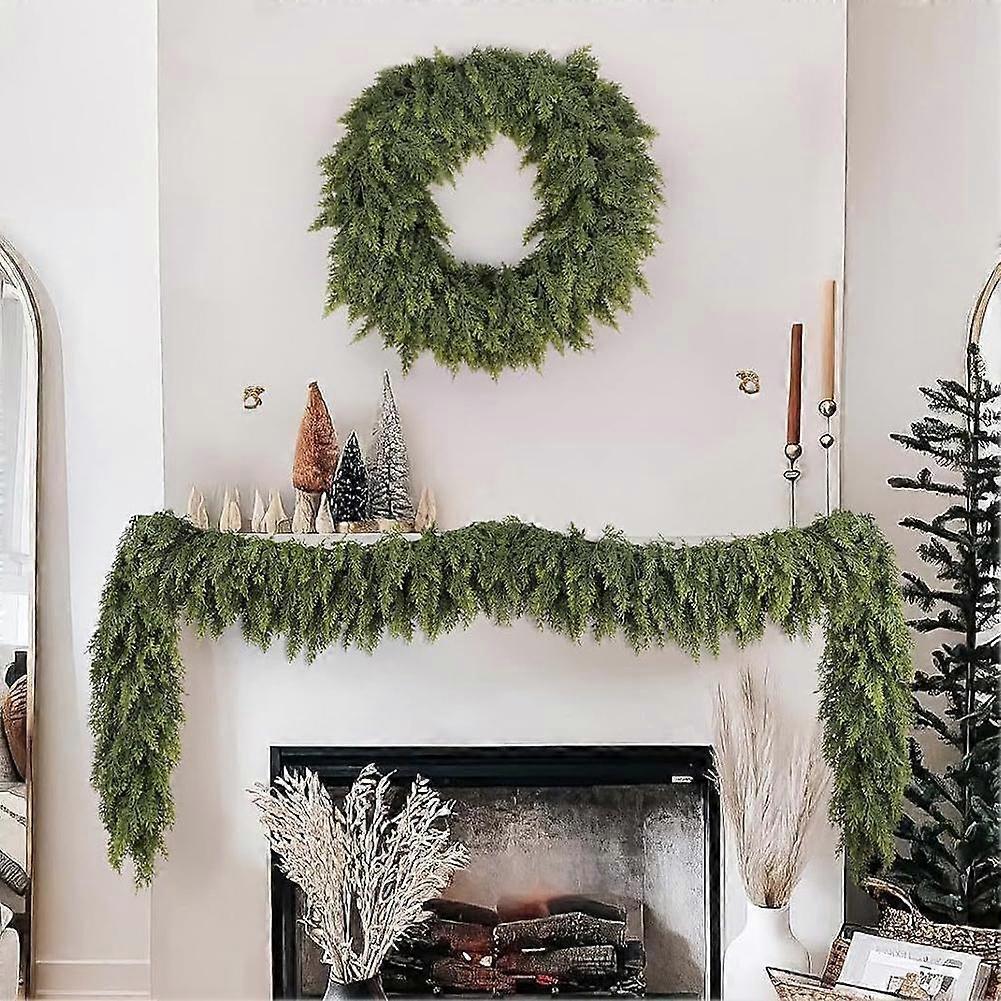 Festival Simulation Pine Needle Cypress Leaf Wire Rattan Door Hanging Wall