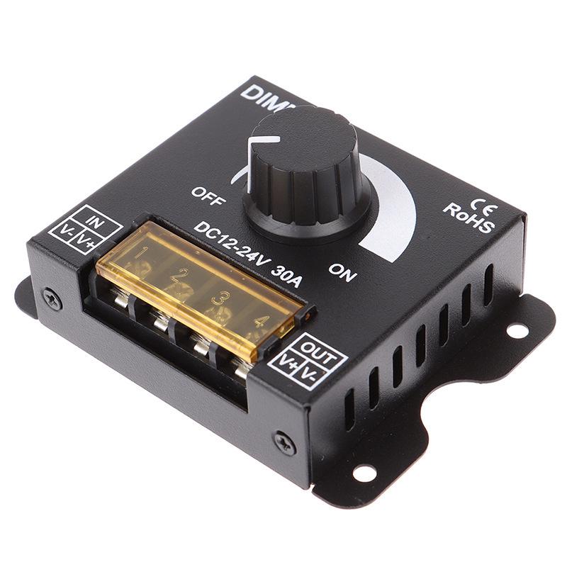 30A Manual Dimmer Housing Kit: LED Monochrome Knob Switch for Dimming