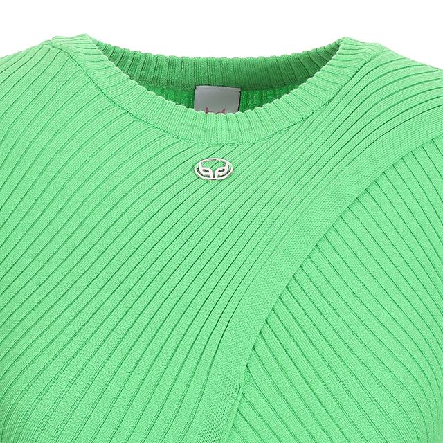 LALAFOX Knit V Cut Cpopped T-Shirt Bn4Kl001