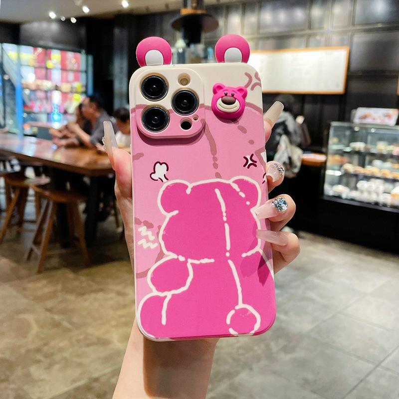 Suitable for Transsion NOTE 30 mobile phone case angry back bear INFINIX GT20PRO cartoon couple