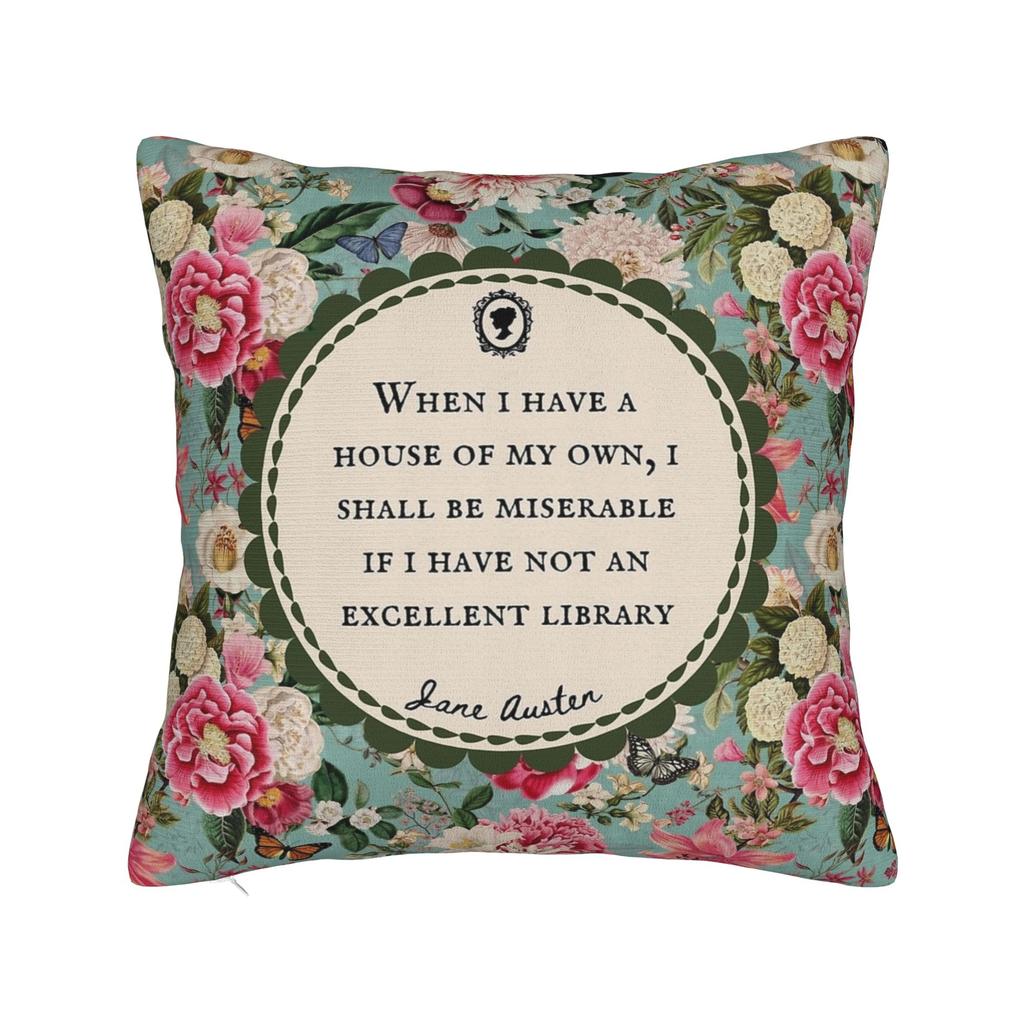 Pride and Prejudice Jane Austen Pillowcase Soft Polyester Cushion Cover Gift  Pillow Case Cover Living Room Square 45*45cm
