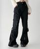THE GREEN LAB Eyelet Strap Bootcut Cargo Pants [Black]