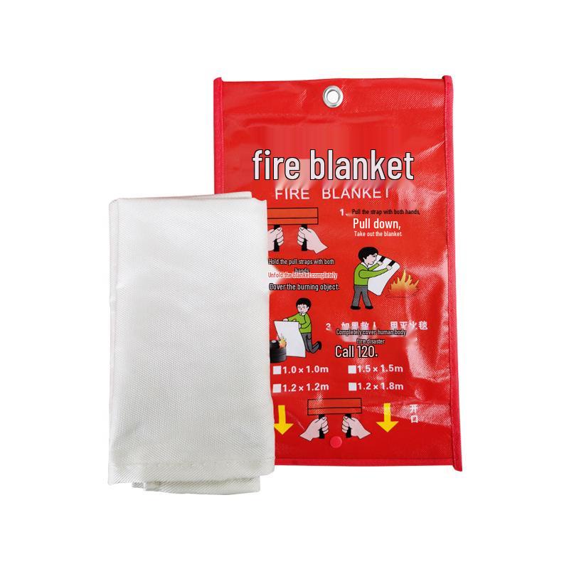 Fireproof Fiberglass Kitchen Blanket - 1.5m Certified Fire Safety Escape Tool