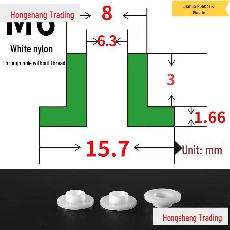Step T-Shaped Nylon Insulating Bushing Washer, M3-M35 Thread Protection Spacer