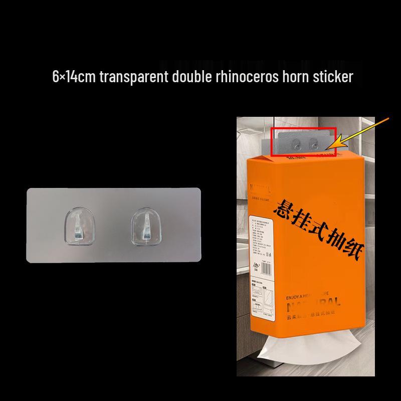 Transparent Acrylic Strong Adhesive Hook Sticker Shelf - No-Punch, Traceless Brushed Buckle