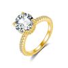Elegant s925 Sterling Silver 3ct Moissanite Ring for Women - High-End European & American Luxury Jewelry Accessory
