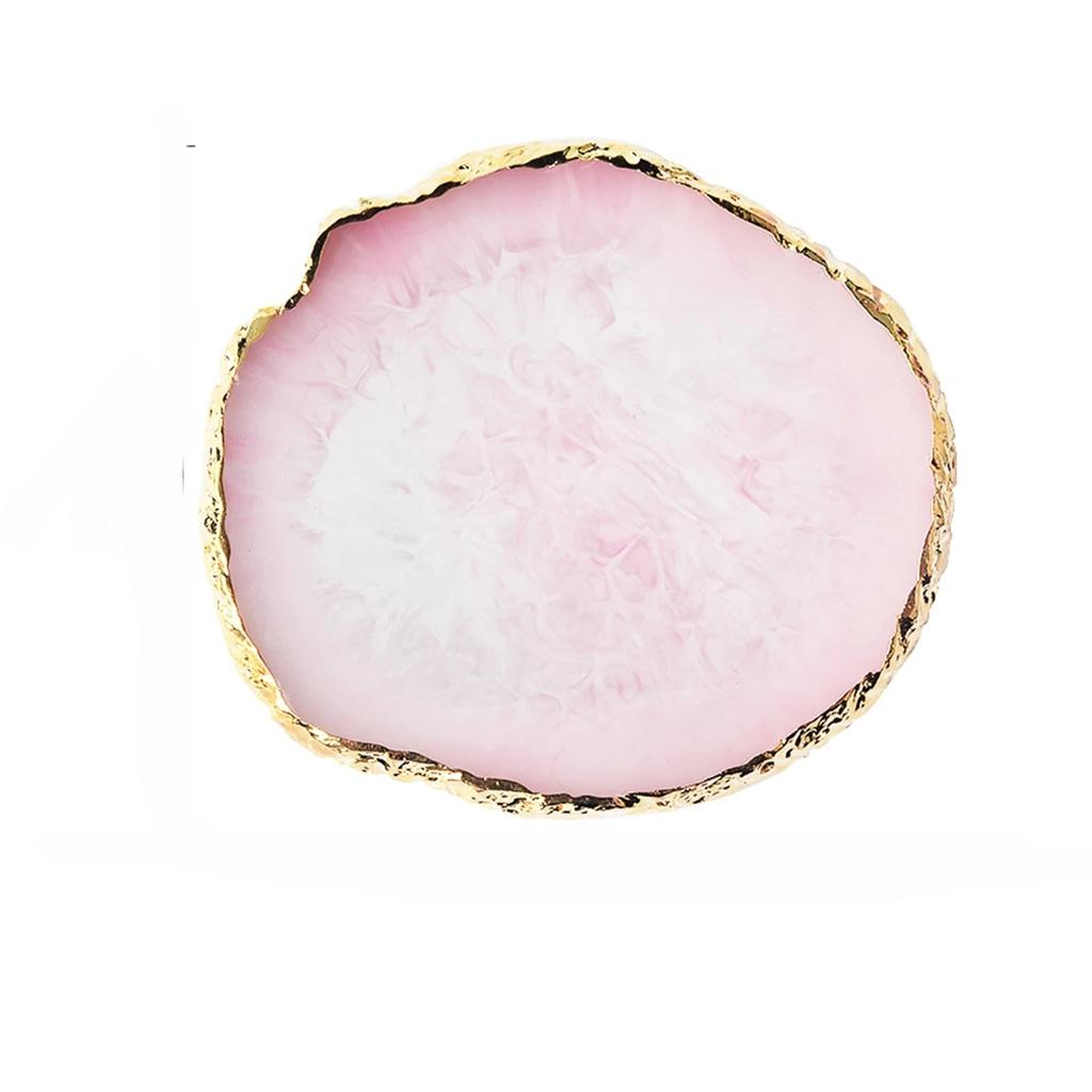 Display Shelf 1PC Round Resin Agate Stone Nail Art Palette False Nail Tips Mixing Color Drawing Pallet Gel Polish Manicure Tool