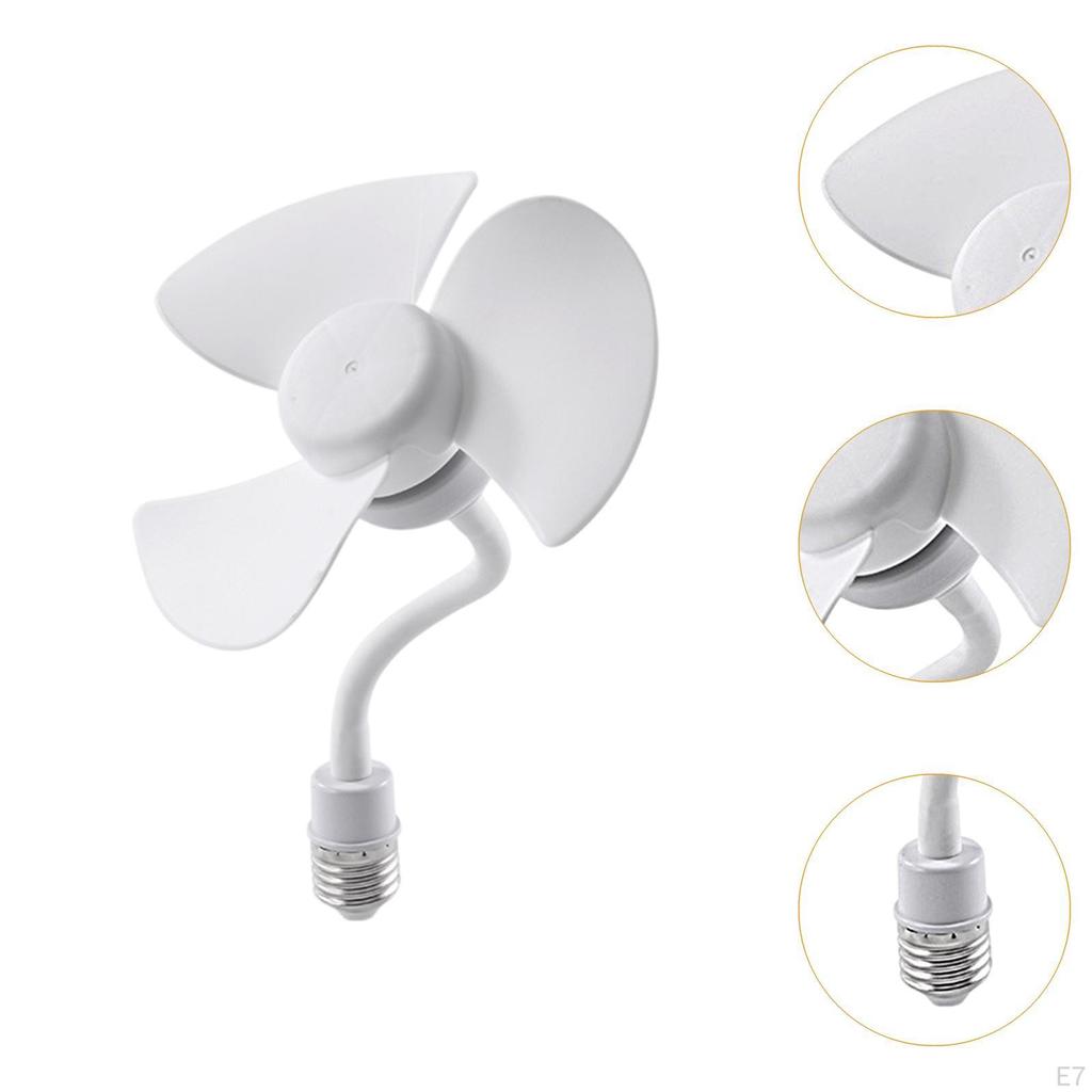 E27 Base Ceiling Fan Socket High Performance 3 Blade Powerful Wind Easy To Install for Bedroom