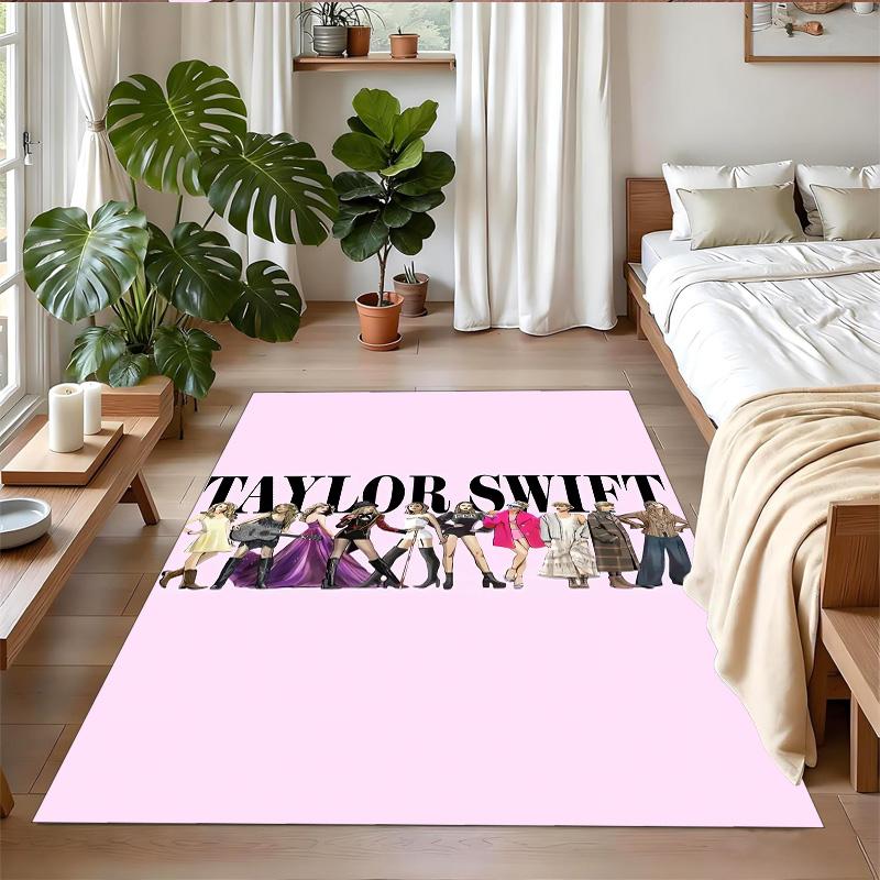Tappeto in Velluto Cristallo Peluche Stampa Taylor Swift Anti?Indumenti da notte?Tappeto da Pavimento Resistente per Decorazione Domestica Interna