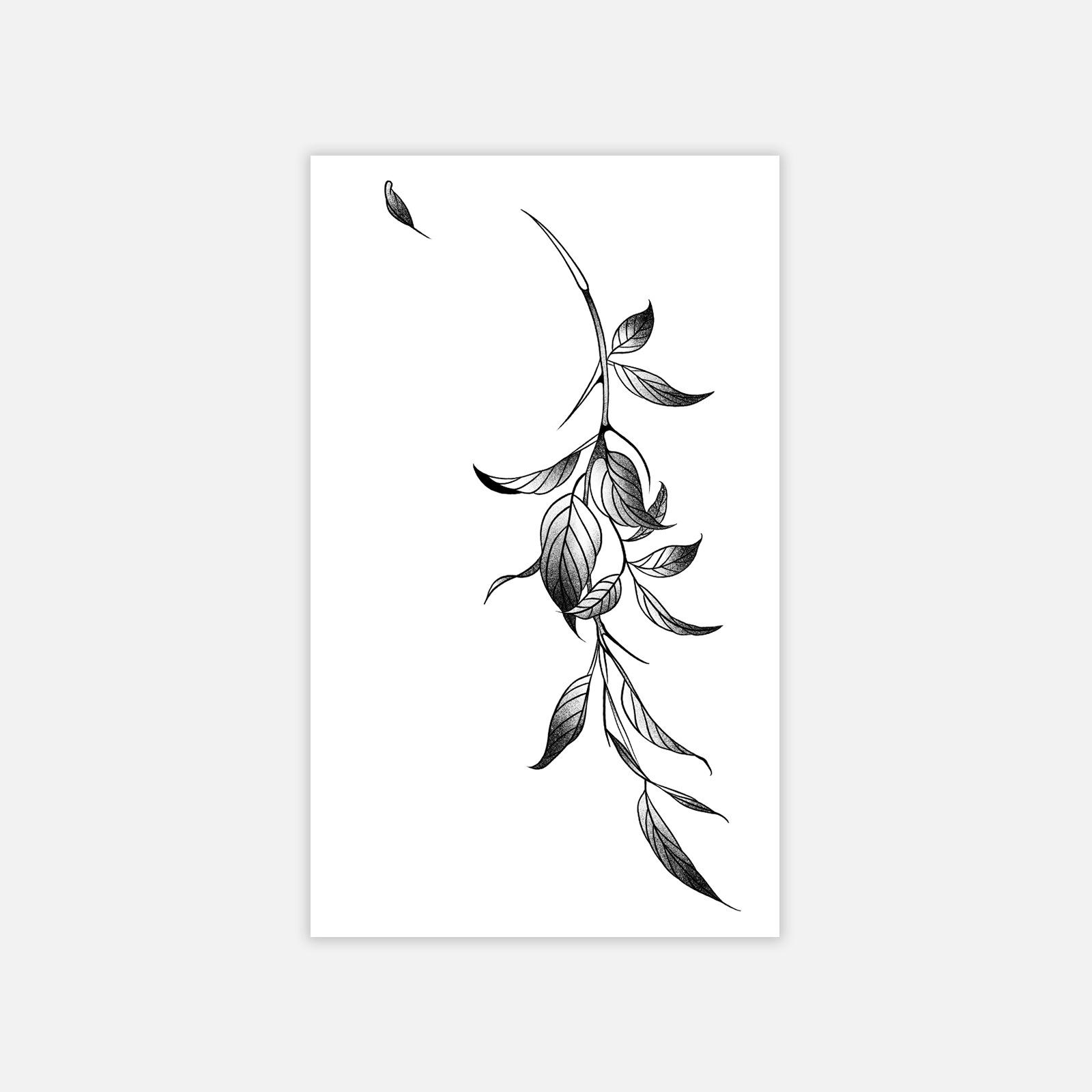 Demon Wings Succubus Tattoo Sticker Advanced Sense Personality Dark Tie Chest Waist Tattoo Sticker 6*10