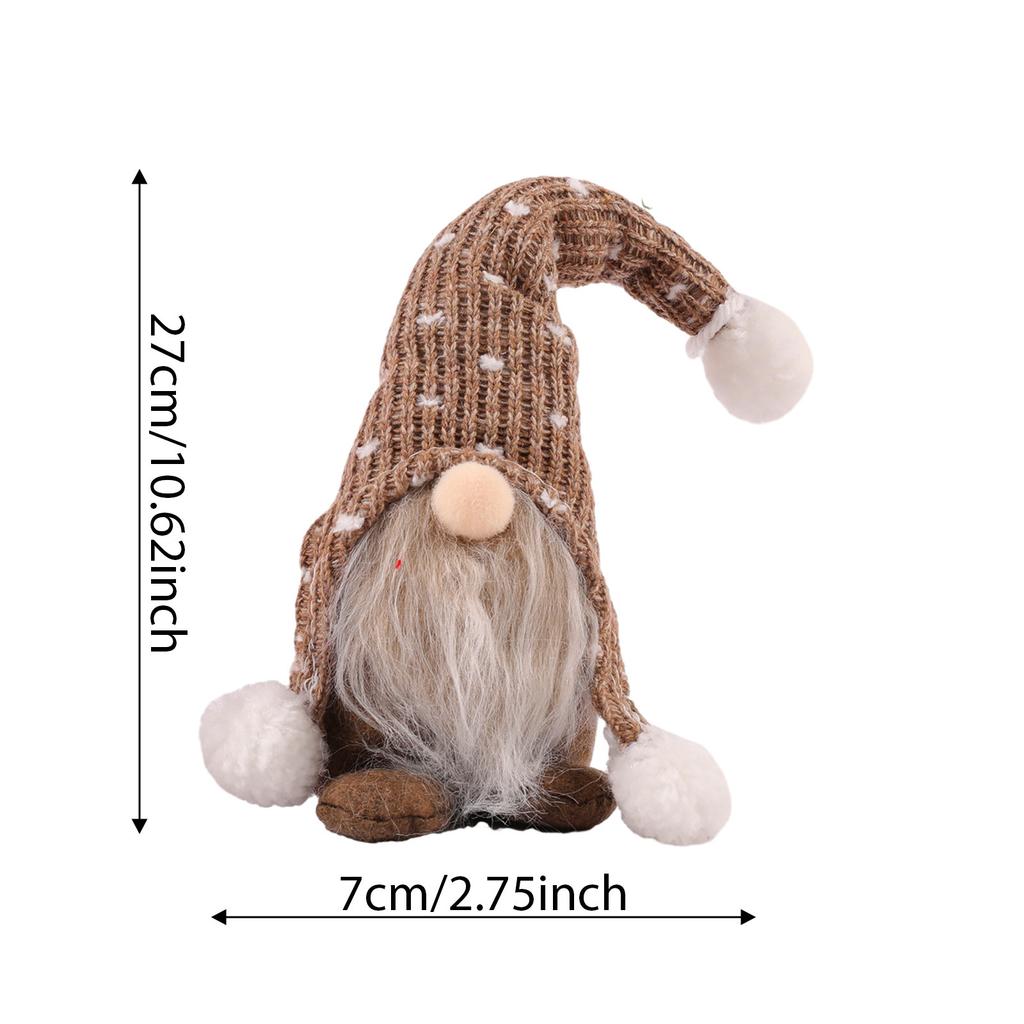 New Rudolf White Bearded Faceless Doll Christmas Doll Forest Man Knitted Hat Sitting Doll Christmas gift for kids friend 2025