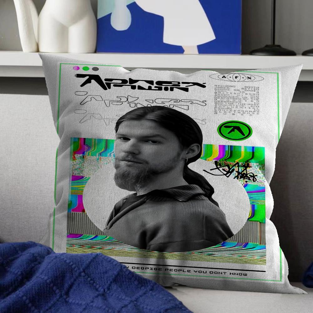 Aphex Twin DJ Pillow Cover Sofa Cushion Cover Home Room Decoration Children Gift