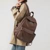 Schoolbag Backpack Women's 1011 New Retro Leather Schoolbag Female College Student High School Student Simple Versatile Commuter Backpack