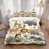 Safari Animal Adventure Print 3Pcs Bedding Setduvet Cover With 2 Bedropillowcase Home Birthday Gift