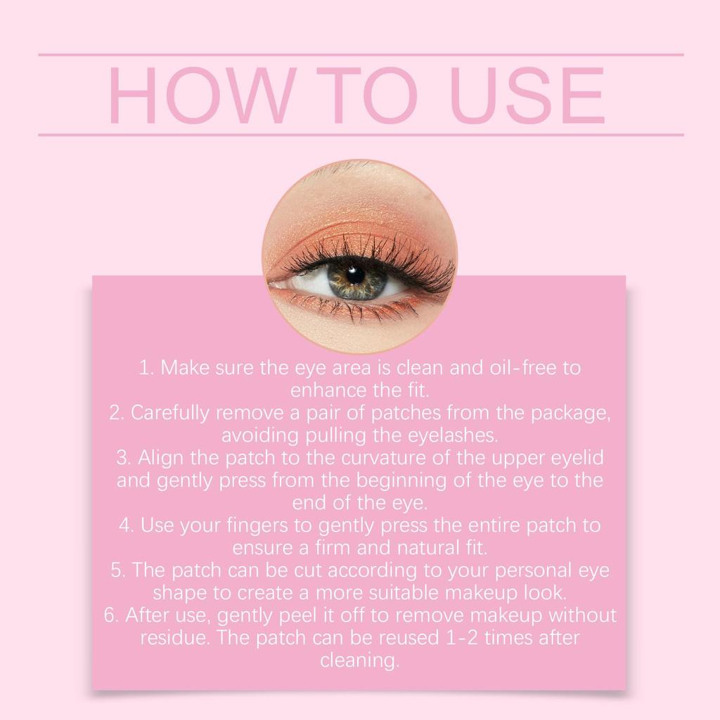 Zephoco Eyeshadow And Eyelash Stickers, Lazy Eye Shadow Eyelash Patch, 2-In-1 Reusable Eye Makeup Stickers Self-Adhesive Quick Makeup