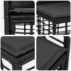 Outdoor Sofa Set 9 Pcs Black and Dark Grey Polyester