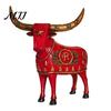 Vintage Bull Head Tabletop Statues Longhorn Cow Figurine, Rustic Farmhouse Animal Sculpture, Western Home Decor Statue, Christmas Ornament for