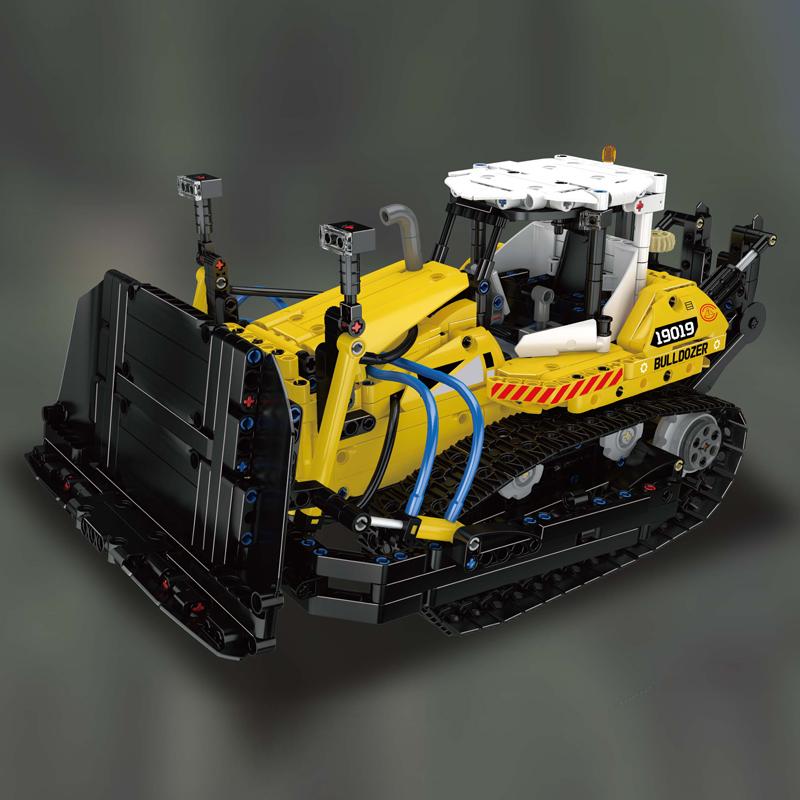 Mould King 19019 Technical Car Toys The MOC PR756 Bulldozer Building Block Enginerring Truck Brick Set Kids Christmas Gift