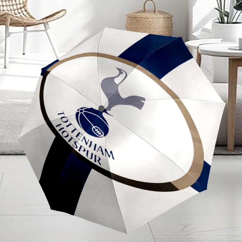 Tottenham Hotspur Theme Automatic Umbrella, Lightweight & Portable, 8 Rib, Perfect for Outdoor Travel, Birthdays, Christmas, Gifts.