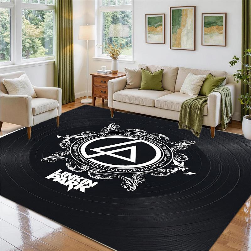 Linkin Park Design Crystal Velvet Rug Soft Decorative Mat for Bedroom Entrance
