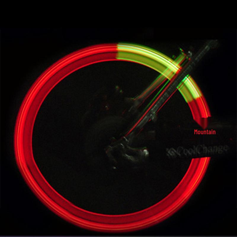Fahrrad LED Speichenlicht: Farbiges leuchtendes Ventilkappen für Mountainbike-Nachtfahrten