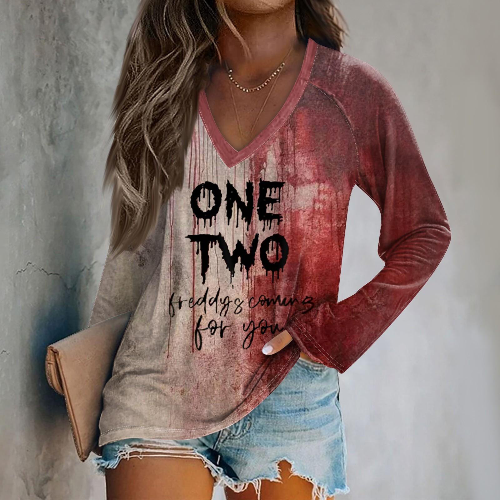 

Женская повседневная мода с графическим принтом, винтажный повседневный принт, длинный рукав, О-образный вырез, пуловер, топ, блузка XL