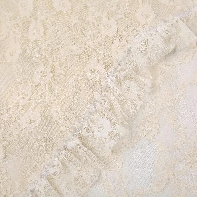 Асимметричные кружевные юбки средней длины — фото 12