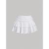 Versatile Women's Ruffle Mini Skirt, Tiered Flowy Skirt with Adjustable Drawstring, Feminine Casual Skirt for Summer & Daily Use