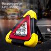 Collapsible Emergency Light Up Triangular Signal Hazard Indicator For Vehicle Safety In Night And Bad Weather Conditions