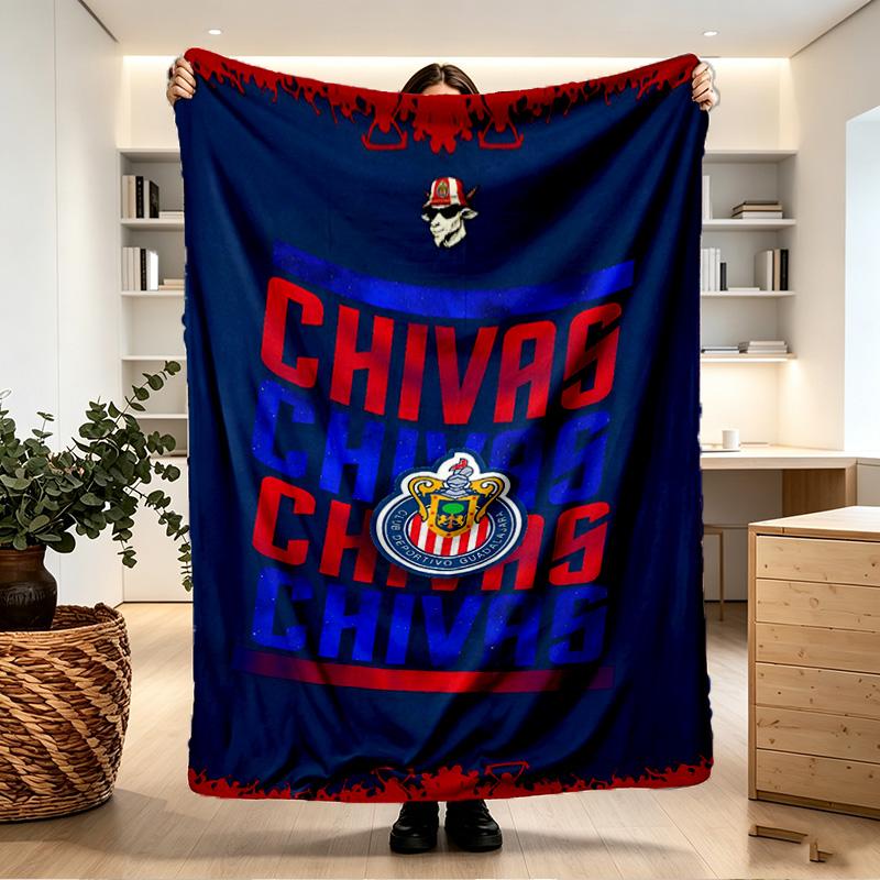 Club Deportivo Guadalajara Print Blanket - Soft & Comfortable, for Bedroom, Travel, Sofa, Home Decoration - Birthday Christmas Gift for Friend