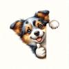 Cartoon Cute Pet Animal Wall Stickers, Open Light Socket Stickers, Living Room, Bedroom, Room Decoration, Self Adhesive Wall Stickers