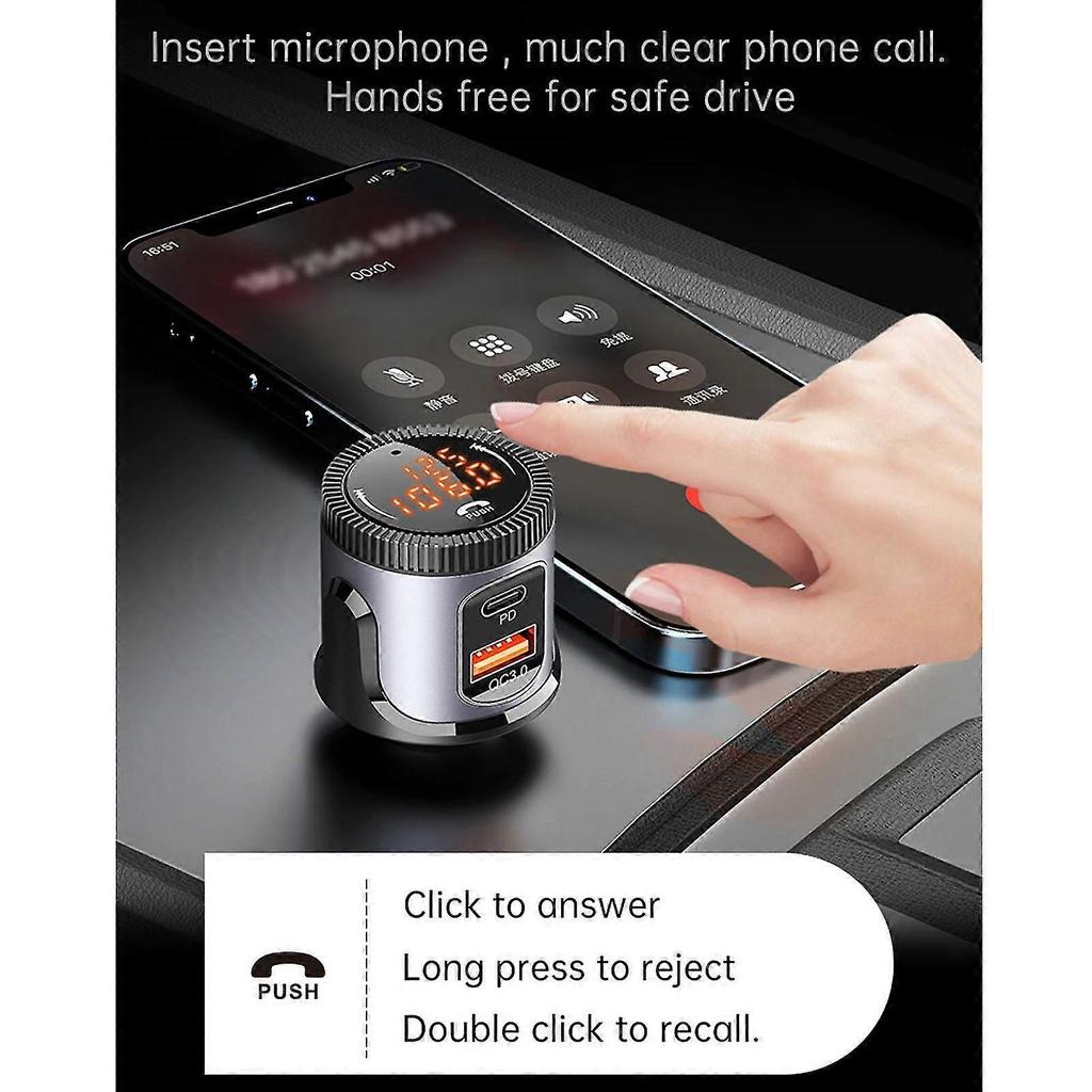 Car Mp3 Music Player Bluetooth-compatible Fm Transmitter Pd 18w Charging Adapter