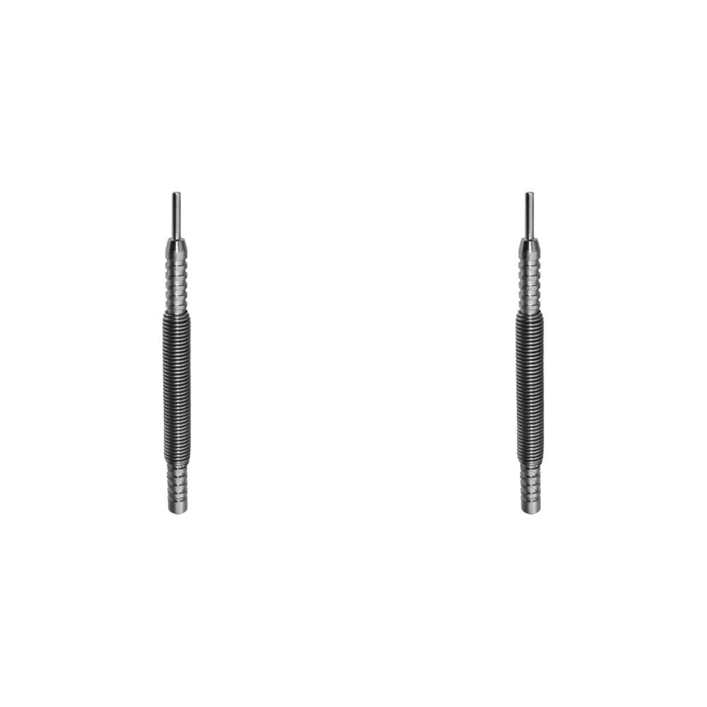 2Pcs/2Set Spring Tool Hammerless Nail Set Double Head 1/16&3/32inch Center Pin Punch Metal Woodwork Drill Bit Center Holes Punch