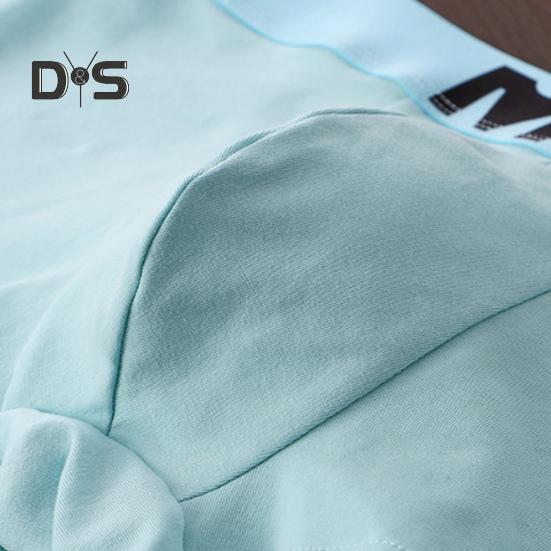 Men Boxer Underwear Mid-rise Elastic Waistband Letter Print Shorts Briefs U-Convex Breathable Panties Daily Wear