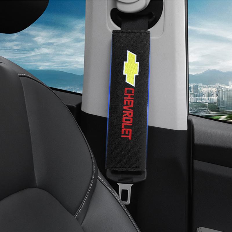2Pcs Car Safety Belt Shoulder Cover Pad Plush Seat Belt Shoulder For Chevrolet Colorado Cruze Spark Captiva Malibu Trax Aveo