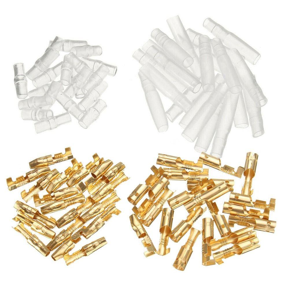 4.0mm Crimp Terminal Female Male Terminal Connector New Insulating Sleeves  Car Electrical