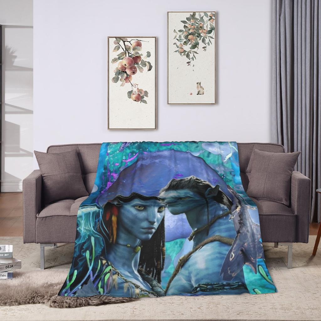 Soft BlanketBoy Girl Picnic Films Avatars Throw Blanket Flannel Bedspread For Couch Bed Street Trend Sofa Bed Cover