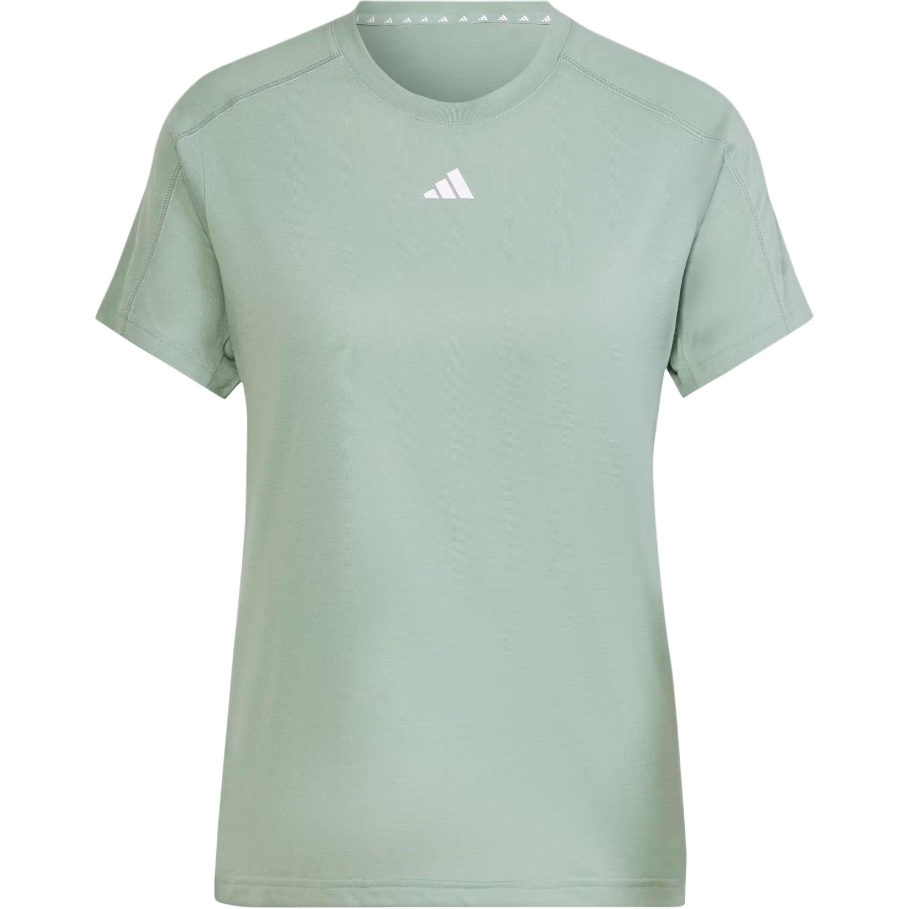 Adidas Aeroready Train Essentials Round Neck Moisture Wicking Short Sleeve T-Shirt Women tops JC9531 S