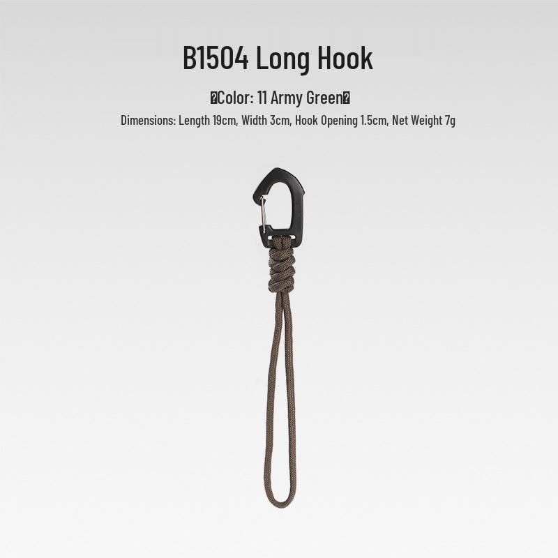Sju-strängad Paracord Nyckelring Lanyard: Anti-förlust, Utomhuscamping, Multifunktionell med Karbinhake & Snabbspänne.
