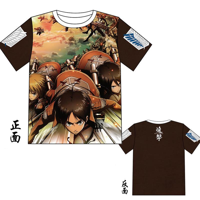 

Футболка с 3D-рисунком «Атака титанов», Модная уличная футболка с графическим принтом, Легкая полиэстеровая с коротким рукавом, Топы в стиле хип-хоп XS
