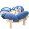 Wooden cat litter indoor pet small sofa bed small climbing frame removable cat litter