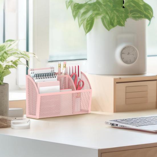 Magnetic Pen Holder 3 Compartments Heavy Duty Metal Fridge Whiteboard School Office Supplies Stationery Storage Organizer Rack