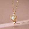 Year Star Moon Necklace Women'S Light Luxury Premium Sense Commuter Inlaid Pearl Pendant Clavicle Chain