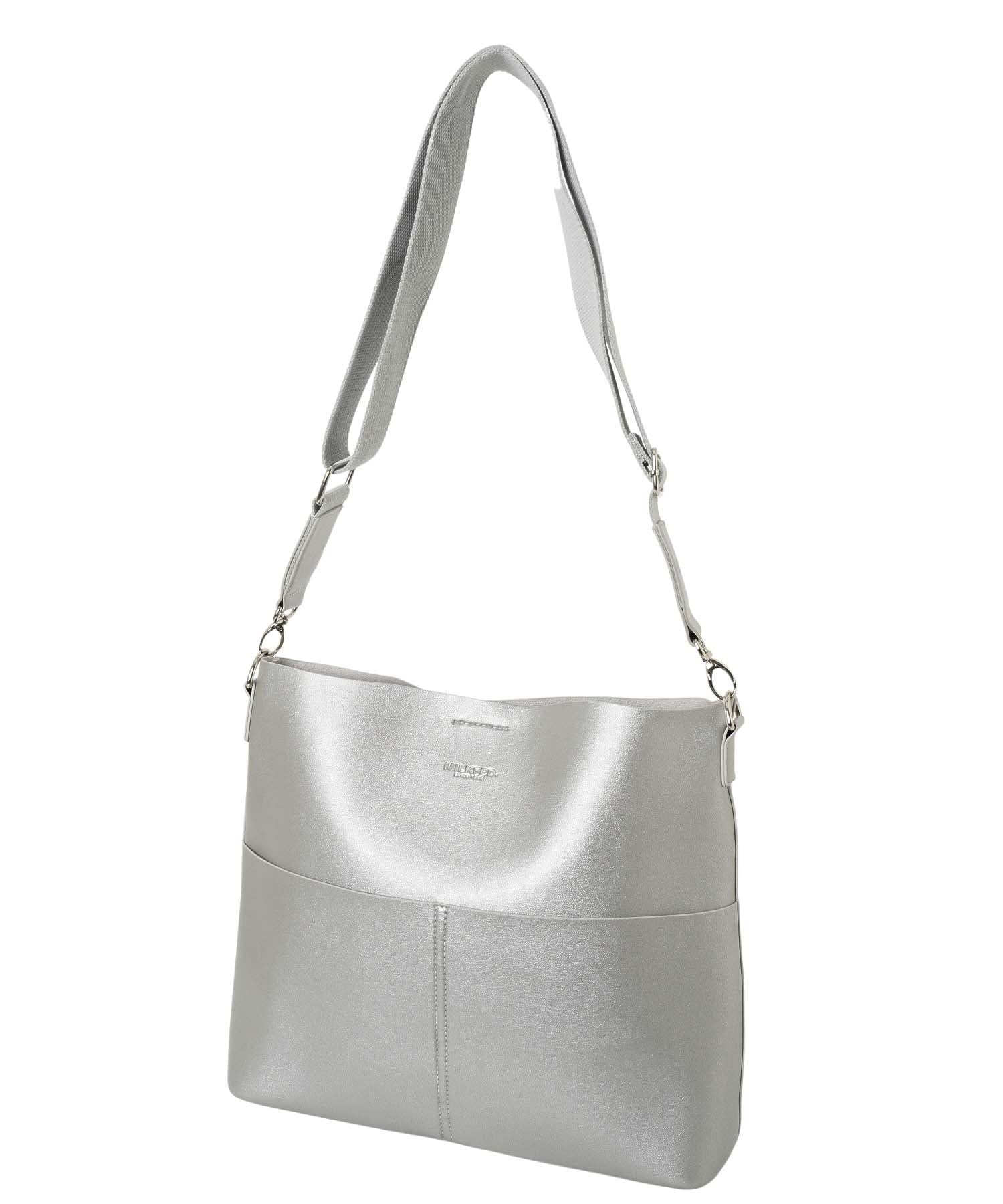 

Shoulder bag FAUX LEATHER BAG SILVER [Milkfed] Women s