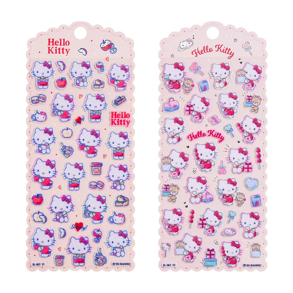 New Sanrio 3D Three-dimensional Cute Stickers Hello Kitty Kuromi Melody Decorative Cups Book Creative Rewards Bubble Stickers