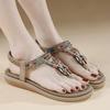 Fashion Clamping Feet Rhinestone Sandals Women'S Comfortable Beach Sandal Bohemian Holiday Shoes Sandalias De Mujer Verano 2026