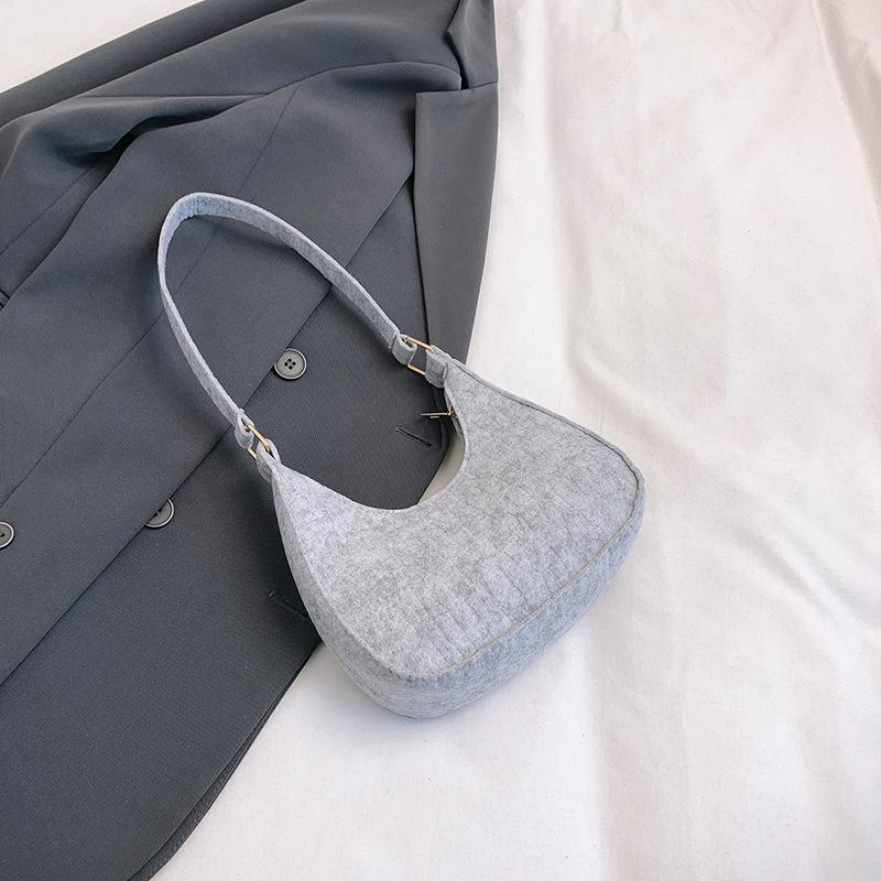 Solid color temperament bag women's new trendy stone pattern underarm bag fashionable hand shoulder bag