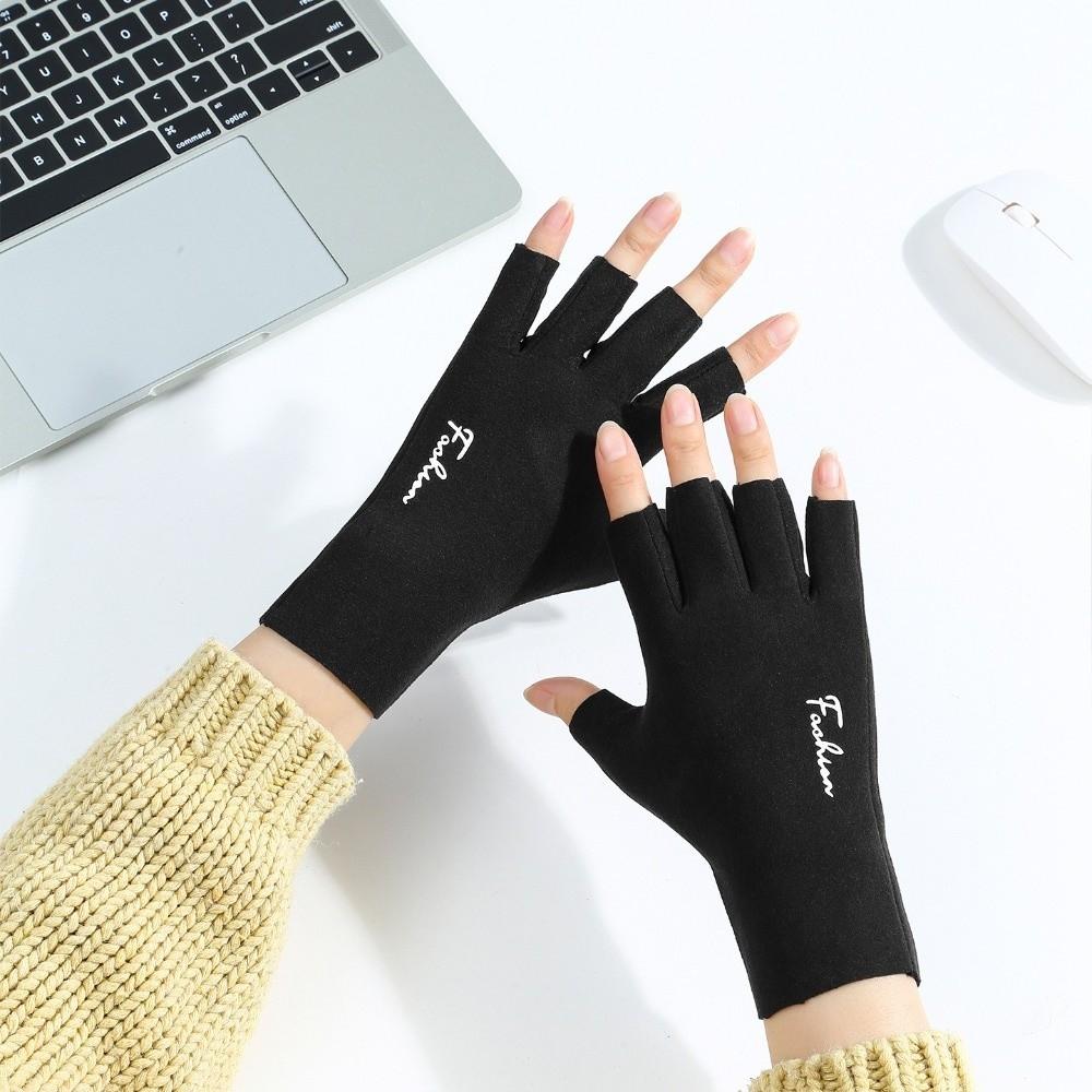 Thin Style Half Finger Gloves Solid Color Touchscreen Gloves  Outdoor Activities