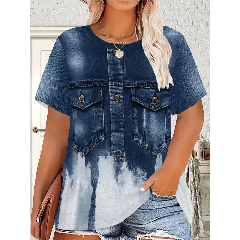 Casual Comfortable Versatile Women's Round Neck Short Sleeves Breathable Loose T-Shirts Women’s